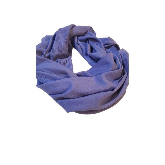 NOVICA‎ 100% WOOL LARGE SCARF SHAWL WRAP KNITTED PURPLE MADE IN INDIA - Picture 1 of 11